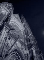 "Prague Castle at night"